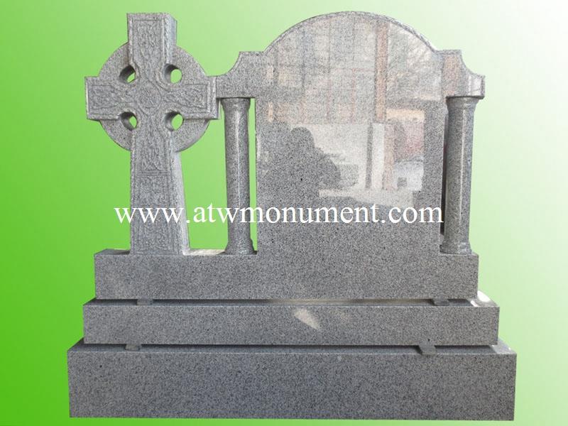 IEM-008-G603 Celtic headstone with two pillars job