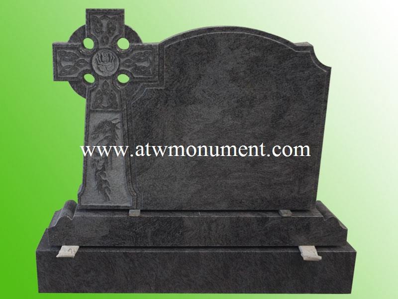 IEM-004-Bahama blue headstone with cross design