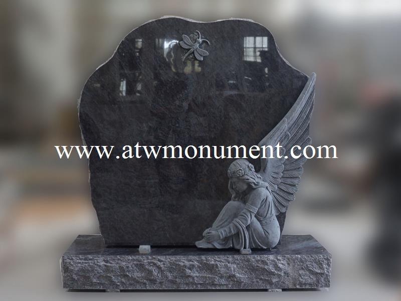USM007- Bahama Blue Granite Sitting Angel Relief Carving Die
