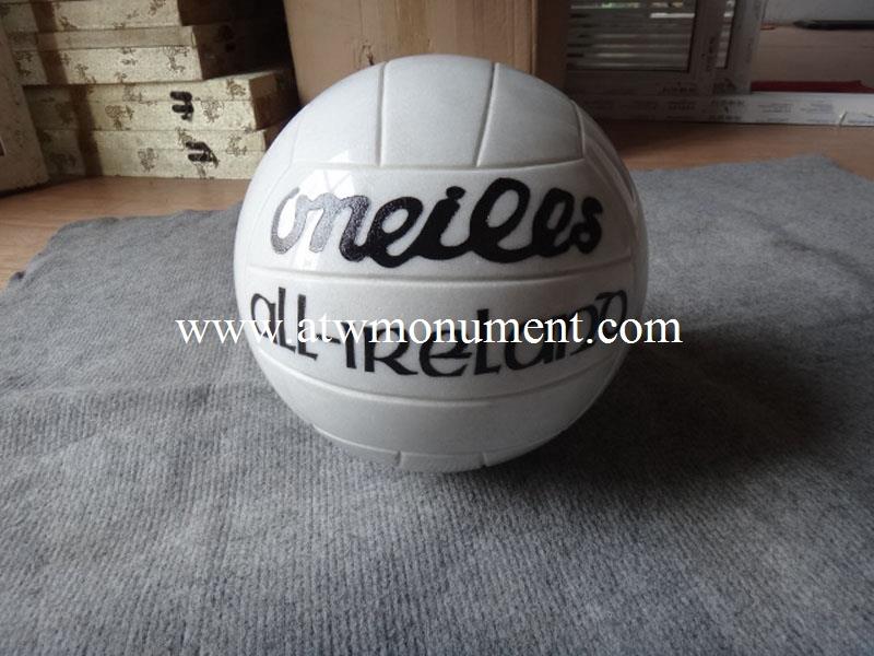 White Marble Irish Football